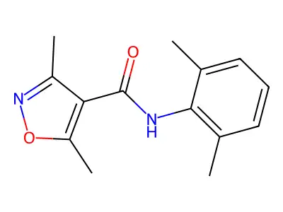 N-(2,6-dimethylphenyl)-3,5-dimethyl-1,2-oxazole-4-carboxamide structure