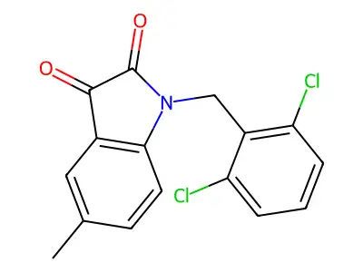 1-(2,6-dichlorobenzyl)-5-methyl-1H-indole-2,3-dione structure