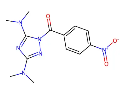 [3,5-Bis(dimethylamino)-1,2,4-triazol-1-yl]-(4-nitrophenyl)methanone structure