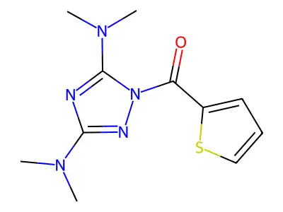 [3,5-bis(dimethylamino)-1H-1,2,4-triazol-1-yl](2-thienyl)methanone structure