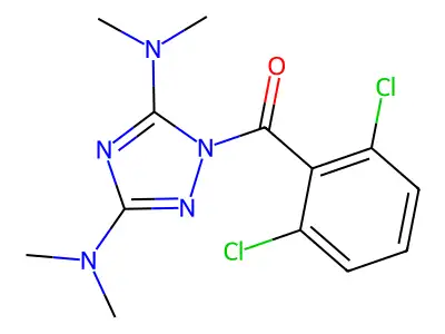 [3,5-Bis(dimethylamino)-1,2,4-triazol-1-yl]-(2,6-dichlorophenyl)methanone structure