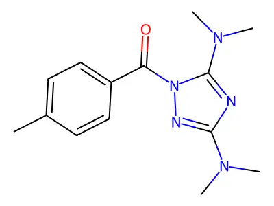 (3,5-Bis(dimethylamino)-1H-1,2,4-triazol-1-yl)(4-methylphenyl)methanone structure