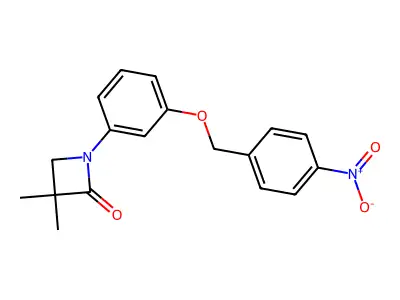 3,3-Dimethyl-1-(3-((4-nitrobenzyl)oxy)phenyl)-2-azetanone structure