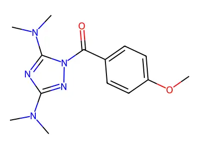 [3,5-Bis(dimethylamino)-1,2,4-triazol-1-yl]-(4-methoxyphenyl)methanone structure