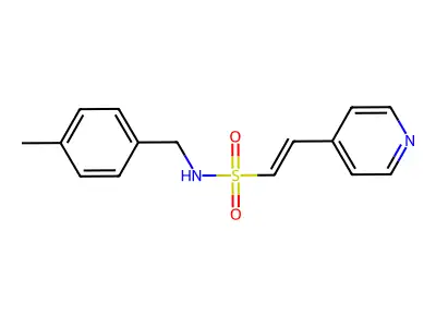 N-[(4-methylphenyl)methyl]-2-pyridin-4-ylethenesulfonamide structure
