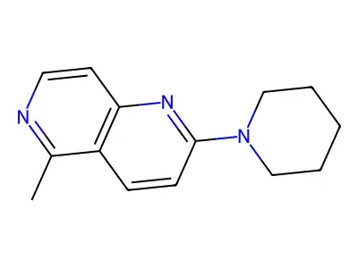 5-Methyl-2-piperidino[1,6]naphthyridine structure