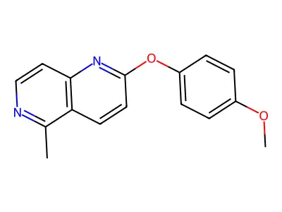 2-(4-Methoxyphenoxy)-5-methyl-1,6-naphthyridine structure