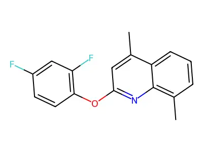 2-(2,4-Difluorophenoxy)-4,8-dimethylquinoline structure