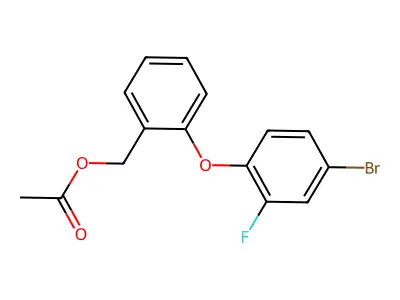 2-(4-Bromo-2-fluorophenoxy)benzyl acetate structure