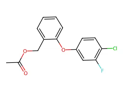 2-(4-Chloro-3-fluorophenoxy)benzyl acetate structure