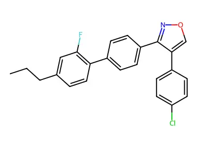 4-(4-Chlorophenyl)-3-(2'-fluoro-4'-propyl[1,1'-biphenyl]-4-yl)isoxazole structure