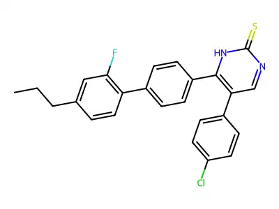 5-(4-Chlorophenyl)-4-(2'-fluoro-4'-propyl[1,1'-biphenyl]-4-yl)-2-pyrimidinethiol structure