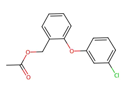 [2-(3-Chlorophenoxy)phenyl]methyl acetate structure