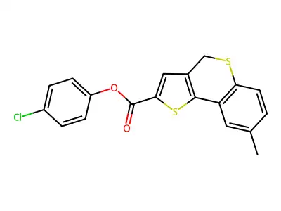 4-chlorophenyl 8-methyl-4H-thieno[3,2-c]thiochromene-2-carboxylate structure
