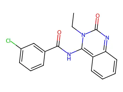 3-chloro-N-(3-ethyl-2-oxoquinazolin-4-yl)benzamide structure
