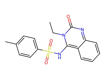 N-(3-ethyl-2-oxoquinazolin-4-yl)-4-methylbenzenesulfonamide structure