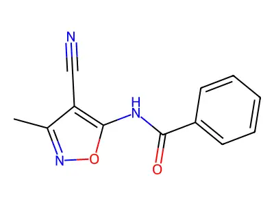 N-(4-cyano-3-methyl-5-isoxazolyl)benzenecarboxamide structure