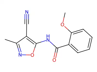 N-(4-cyano-3-methyl-1,2-oxazol-5-yl)-2-methoxybenzamide structure