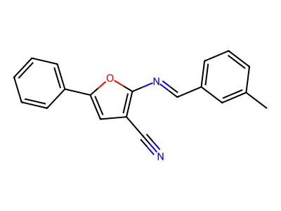 2-[(3-Methylphenyl)methylideneamino]-5-phenylfuran-3-carbonitrile structure