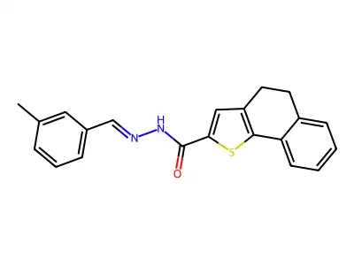 N'-[(E)-(3-methylphenyl)methylidene]-4,5-dihydronaphtho[1,2-b]thiophene-2-carbohydrazide structure