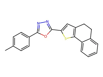 2-(4,5-Dihydronaphtho[1,2-b]thiophen-2-yl)-5-(4-methylphenyl)-1,3,4-oxadiazole structure