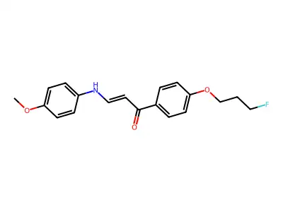1-[4-(3-Fluoropropoxy)phenyl]-3-(4-methoxyanilino)prop-2-en-1-one structure