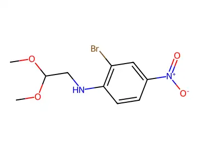 2-bromo-N-(2,2-dimethoxyethyl)-4-nitroaniline structure