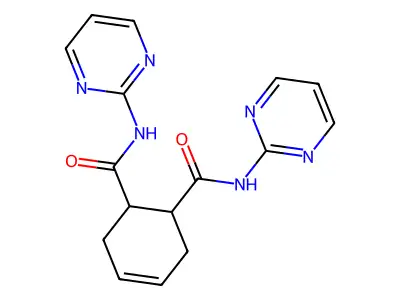 N~1~,N~2~-di(2-pyrimidinyl)-4-cyclohexene-1,2-dicarboxamide structure