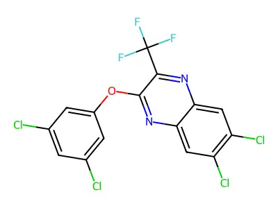 6,7-Dichloro-2-(3,5-dichlorophenoxy)-3-(trifluoromethyl)quinoxaline structure