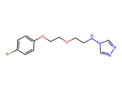 N-{2-[2-(4-bromophenoxy)ethoxy]ethyl}-4H-1,2,4-triazol-4-amine structure