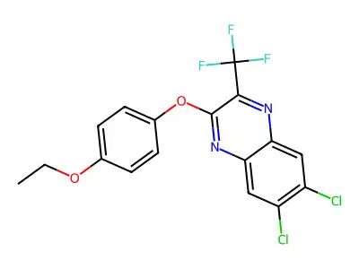 6,7-Dichloro-2-(4-ethoxyphenoxy)-3-(trifluoromethyl)quinoxaline structure
