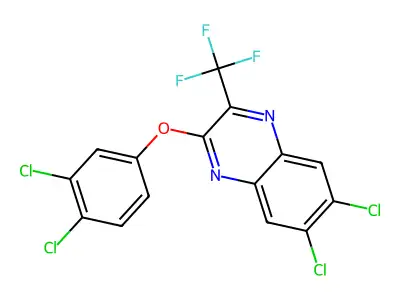 6,7-Dichloro-2-(3,4-dichlorophenoxy)-3-(trifluoromethyl)quinoxaline structure