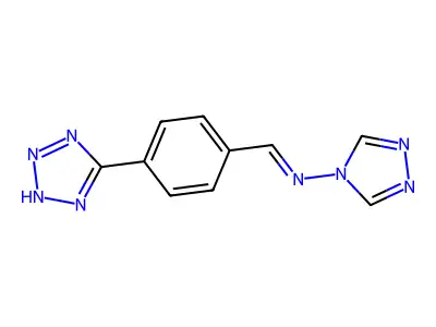 1-[4-(2H-tetrazol-5-yl)phenyl]-N-(1,2,4-triazol-4-yl)methanimine structure