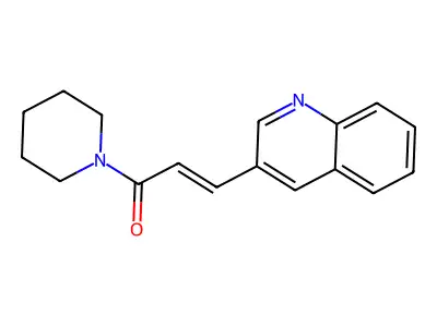 1-Piperidin-1-yl-3-quinolin-3-ylprop-2-en-1-one structure