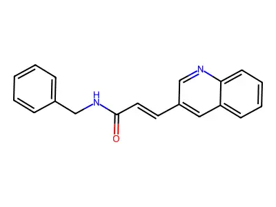 N-benzyl-3-quinolin-3-ylprop-2-enamide structure