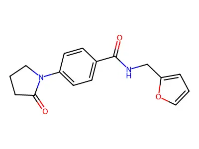 N-(2-furylmethyl)-4-(2-oxo-1-pyrrolidinyl)benzenecarboxamide structure