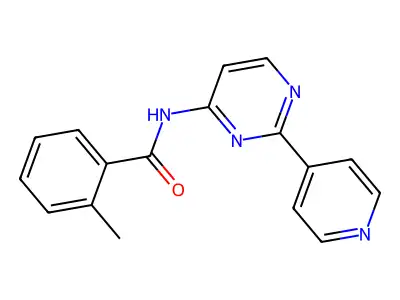 2-methyl-N-(2-pyridin-4-ylpyrimidin-4-yl)benzamide structure