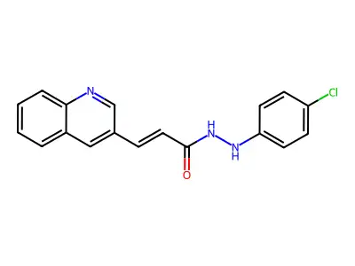 N'-(4-chlorophenyl)-3-quinolin-3-ylprop-2-enehydrazide structure