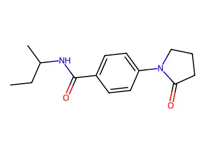 N-(butan-2-yl)-4-(2-oxopyrrolidin-1-yl)benzamide structure