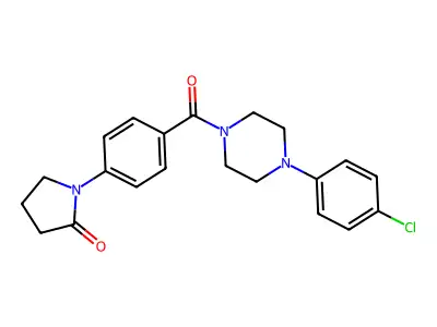 1-(4-{[4-(4-Chlorophenyl)piperazino]carbonyl}phenyl)-2-pyrrolidinone structure
