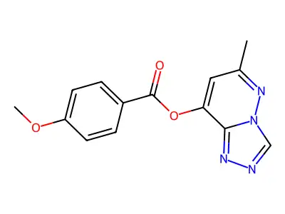 6-Methyl[1,2,4]triazolo[4,3-b]pyridazin-8-yl 4-methoxybenzenecarboxylate structure