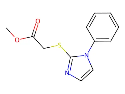 methyl 2-[(1-phenyl-1H-imidazol-2-yl)sulfanyl]acetate structure
