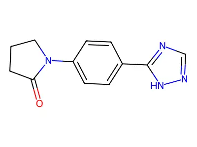 1-[4-(1H-1,2,4-triazol-3-yl)phenyl]-2-pyrrolidinone structure