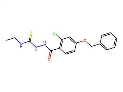 2-[4-(benzyloxy)-2-chlorobenzoyl]-N-ethyl-1-hydrazinecarbothioamide structure