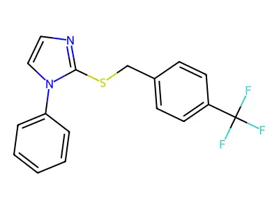 1-Phenyl-2-[[4-(trifluoromethyl)phenyl]methylthio]imidazole structure