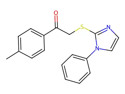 1-(4-Methylphenyl)-2-[(1-phenyl-2-imidazolyl)thio]ethanone structure