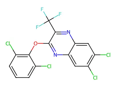 6,7-Dichloro-2-(2,6-dichlorophenoxy)-3-(trifluoromethyl)quinoxaline structure