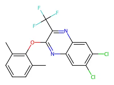 6,7-Dichloro-2-(2,6-dimethylphenoxy)-3-(trifluoromethyl)quinoxaline structure