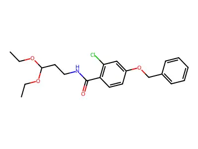 4-(benzyloxy)-2-chloro-N-(3,3-diethoxypropyl)benzenecarboxamide structure