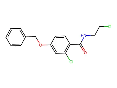 4-(benzyloxy)-2-chloro-N-(2-chloroethyl)benzenecarboxamide structure
